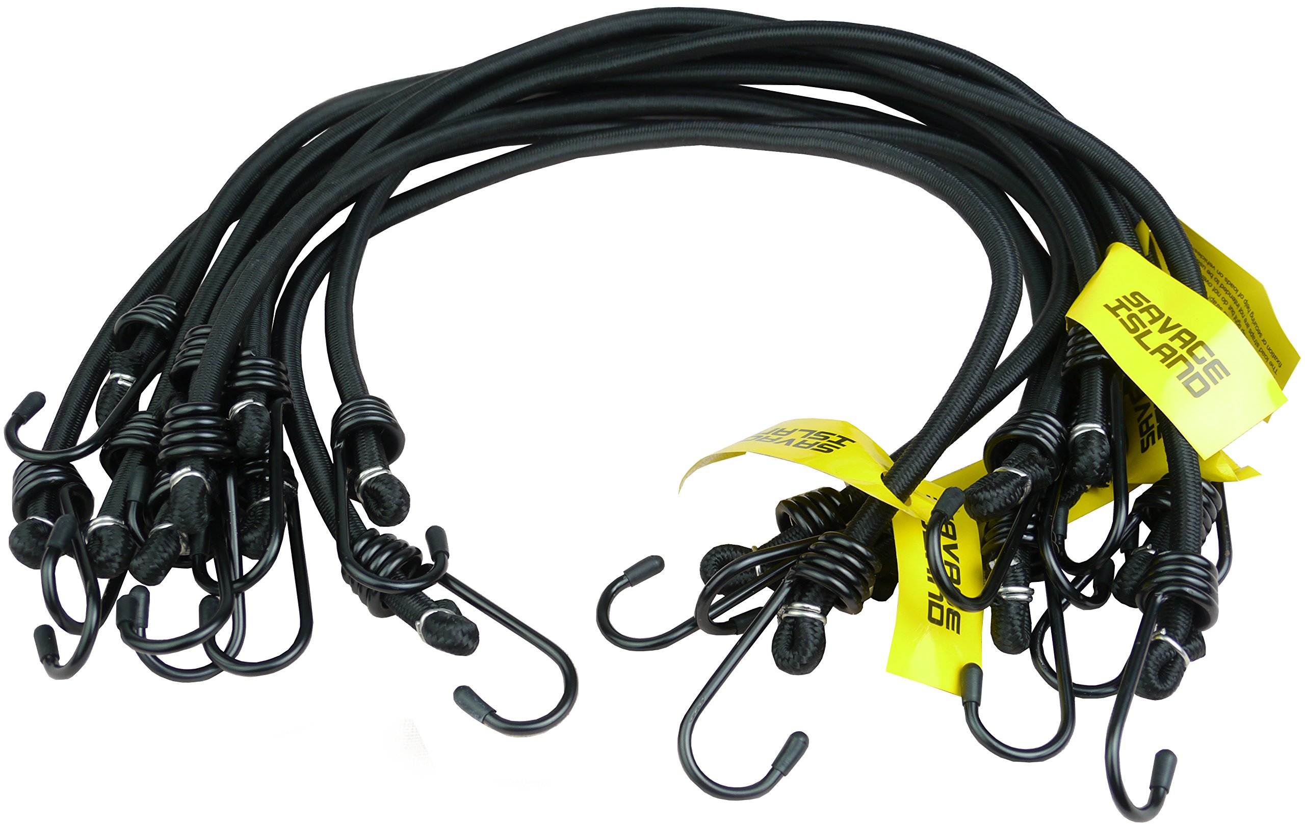 Savage Island 10 pack Heavy Duty Elastic Military Bungee Cords Basha Bivvy Bivi Luggage Caravan Camping