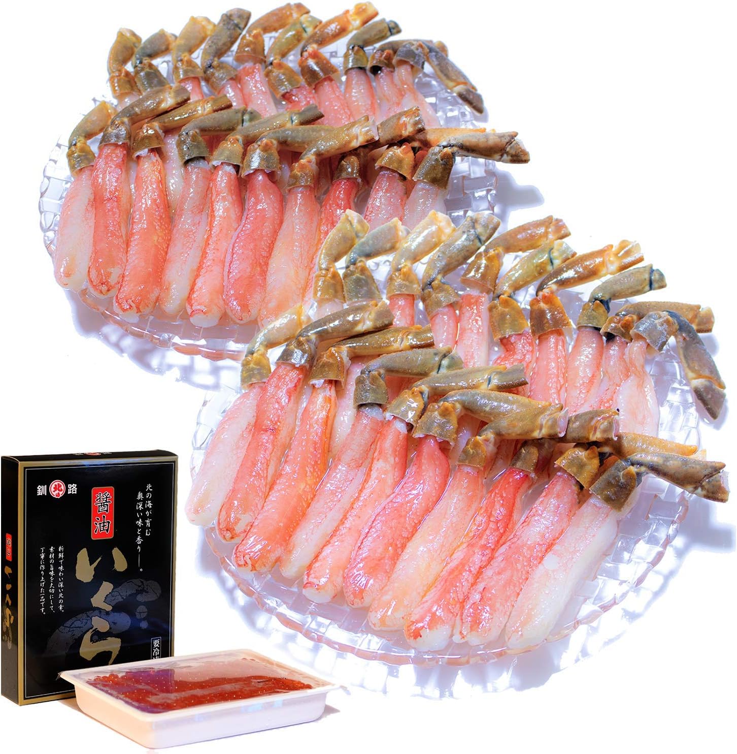 Amazon 黒帯 北海道 海鮮 詰め合わせ ギフトセット いくら醤油漬け 生ズワイガニ 棒肉 ポーション いくら500g ポーション1kg 黒帯 魚介類 水産加工品ギフト 通販