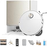 dreame X60 Max Ultra Complete Robot Vacuum and Mop, Dual Al Cameras | 3.47in(8.8cm) Obstacle Crossing for Carpet, 35,000Pa Suction, Ultra-Thin Design for Low Spaces Cleaning