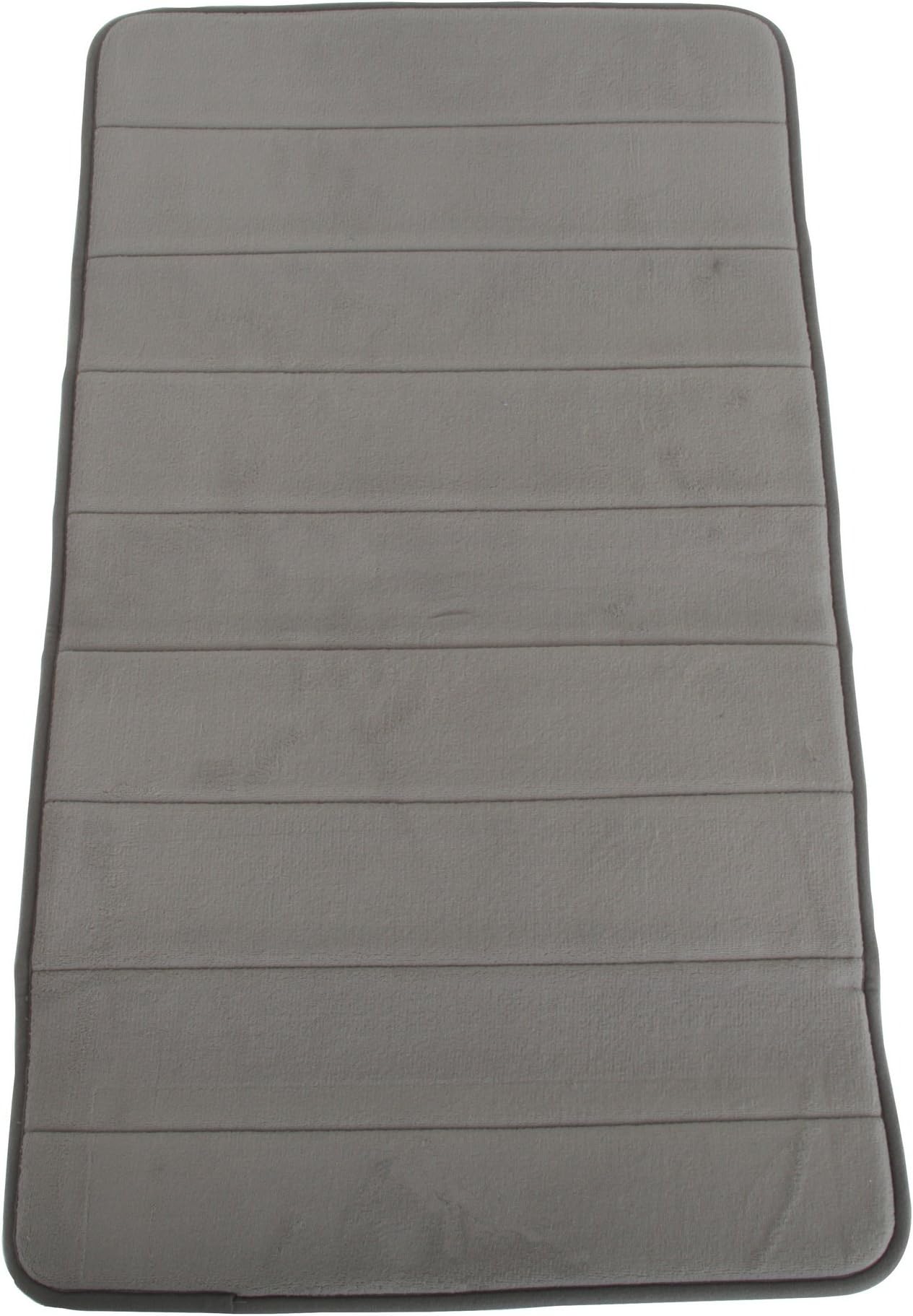Hydrodry Grey/Silver Ultimate Performance Memory Foam Large Bath Mat, 50 x 90 cm Anti Slip