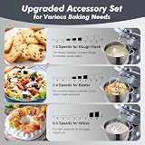 Aucma Stand Mixer 7.5L 1400W with Bowl Beater Hook Whisk Grey view 4