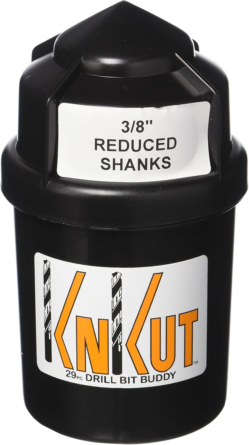 KnKut 29KK38DB Jobber with 3/8 Shank Drill Buddy, 29Piece Jobber