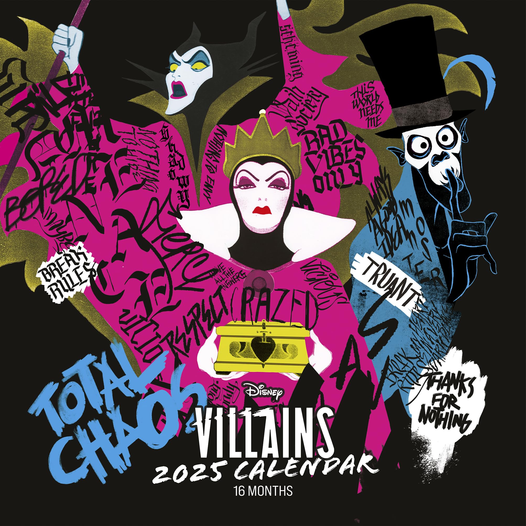 Pyramid International Disney Villains 2025 Calendar – Iconic Villain Art, 16-Month Planner, Exclusive Disney Design, Gift for Fans