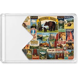 Vintage National Park Pass Sleeve, Retro Poster, Gift for Hikers | Exploring Pass Protector America The Beautiful, Premium Vi