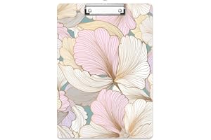 Rimilak Wood Clipboard, 8.5x11" Paper Letter Size Clipboards, Cute Custom Pattern, Fun Design Clip Board for Teachers, Kid, Woman, Back to School, School& Office Supply.