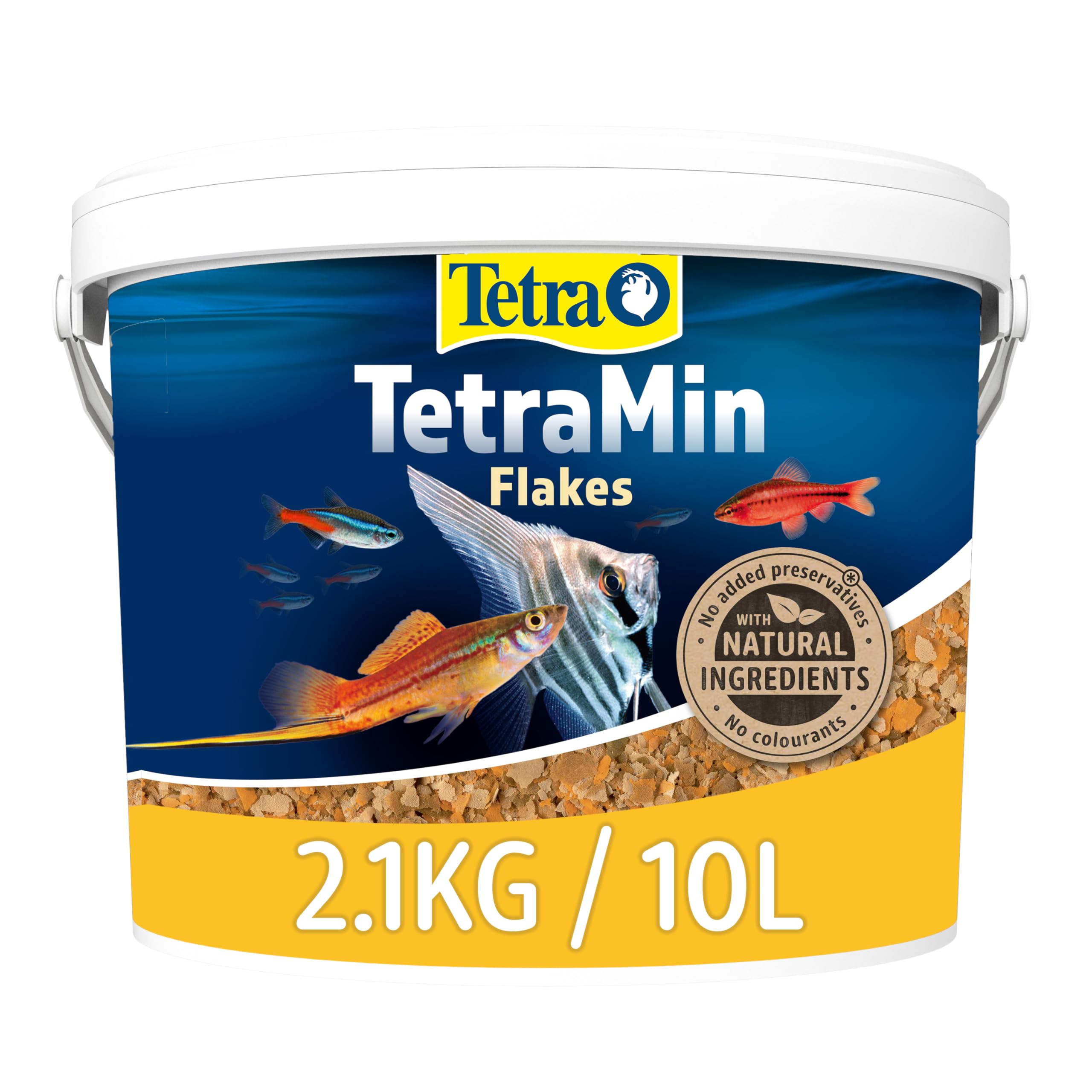 Tetra Min Fish Food, Complete Food for All Tropical Fish for Health, Colour and Vitality, 10 Litre — image 1