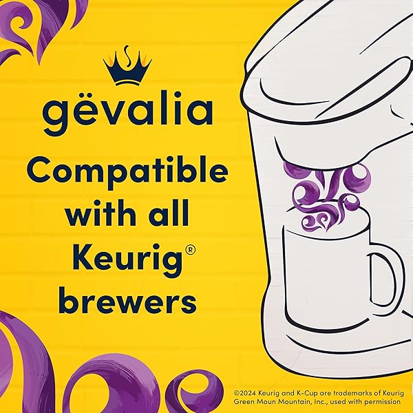 GEVALIA FROTHY 2-STEP ARTIFICIALLY FLAVORED MOCHA LATTE ESPRESSO STYLE K-CUP COFFEE PODS & FROTH PACKETS KIT, 6 CT BOX