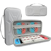 Hpytrv Carrying Case for Nintendo Switch 2 (2025), Portable Hard Shell Full Protection Travel Case with 10 Game Card Slots, All-in-One Carrying Bag for Switch 2 Accessories Pro Controller-White