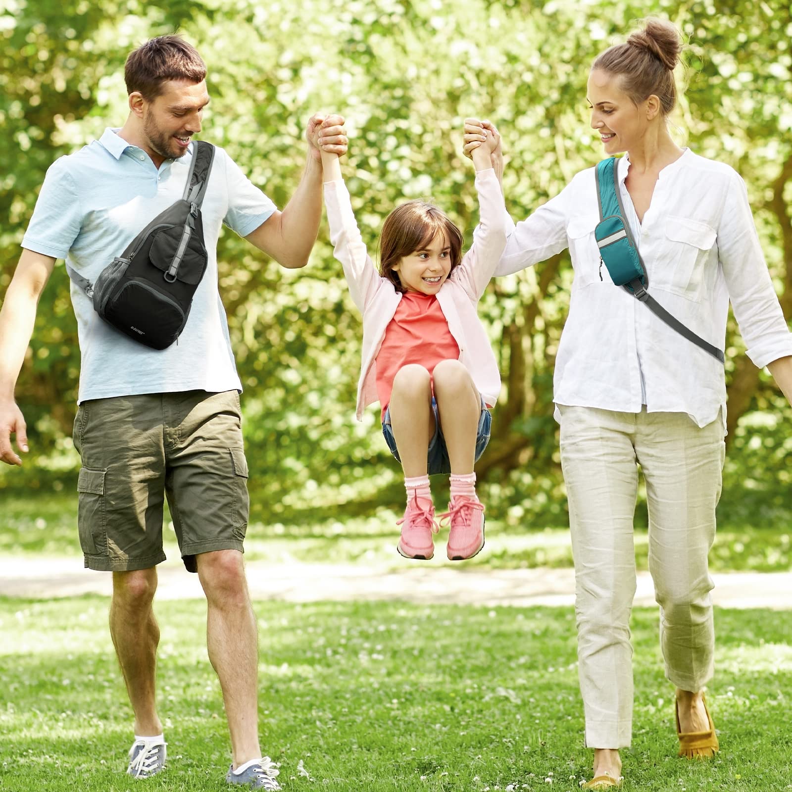 G4Free Packable Sling Backpack, Small Crossbody Sling Bag Travel Hiking Daypack Casual Foldable Shoulder Chest Bag