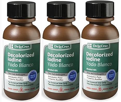 Buy 3 Pack Decolorized Iodine White Iodine Yodo Blanco 1 Fl Oz