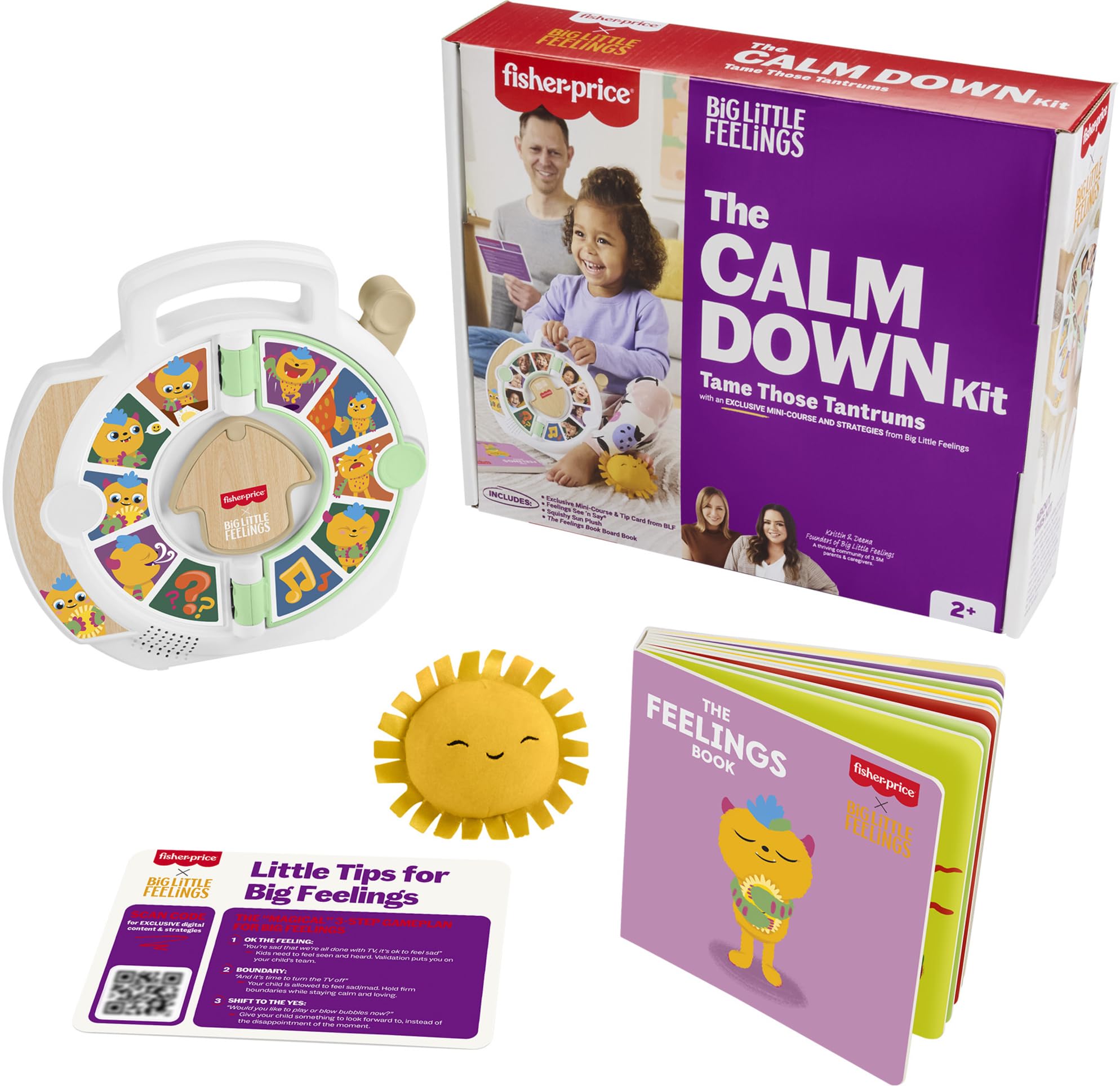 Photo 1 of Fisher-Price Toddler Toys Big Little Feelings Calm Down Kit, 4-Piece Set of Activities & Parenting Tips for Social Emotional Development Kids Ages 2+ Years