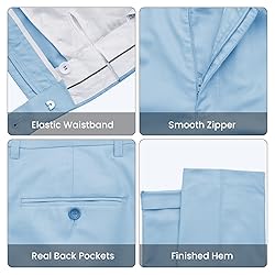 MAGE MALE Mens Two Button 3-Piece Suits Slim Fit