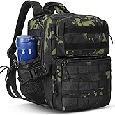 flipfit 9L Mini Tactical Backpack for Men Women,Small Military Tactical Backpack for Sport,Gym,Hiking,Travel,Camping(Black Camo)