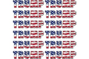 JACOSO Trump American Flag Sticker (12 Pcs), Trump 2024 Vinyl Stickers and Decals, Trump 2024 Bumper Sticker for Car, Truck, Van, SUV, Motorcycle, Cup, House, Windows, Laptop, Great Gift for Any Patriot
