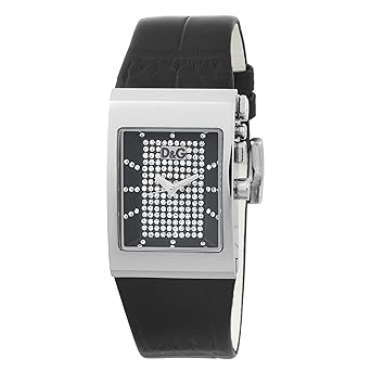 D&G Dolce&Gabbana Damen-Armbanduhr LOGOSIDE ANTHR. DIAL BLK STRAP DW0154
