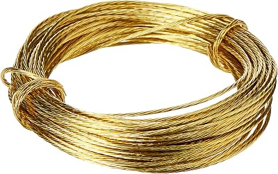 Merriway BH02242 Brass Number 1 Picture Wire 6 Metres 6 kg Breakweight