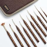 Artify Extreme Detail Paint Brushes Set, 10pcs Multi-Shape Fine Detail Brushes with Portable Bag, Ultra Fine Paint Brush Set for Miniature &amp; Illustration Painting