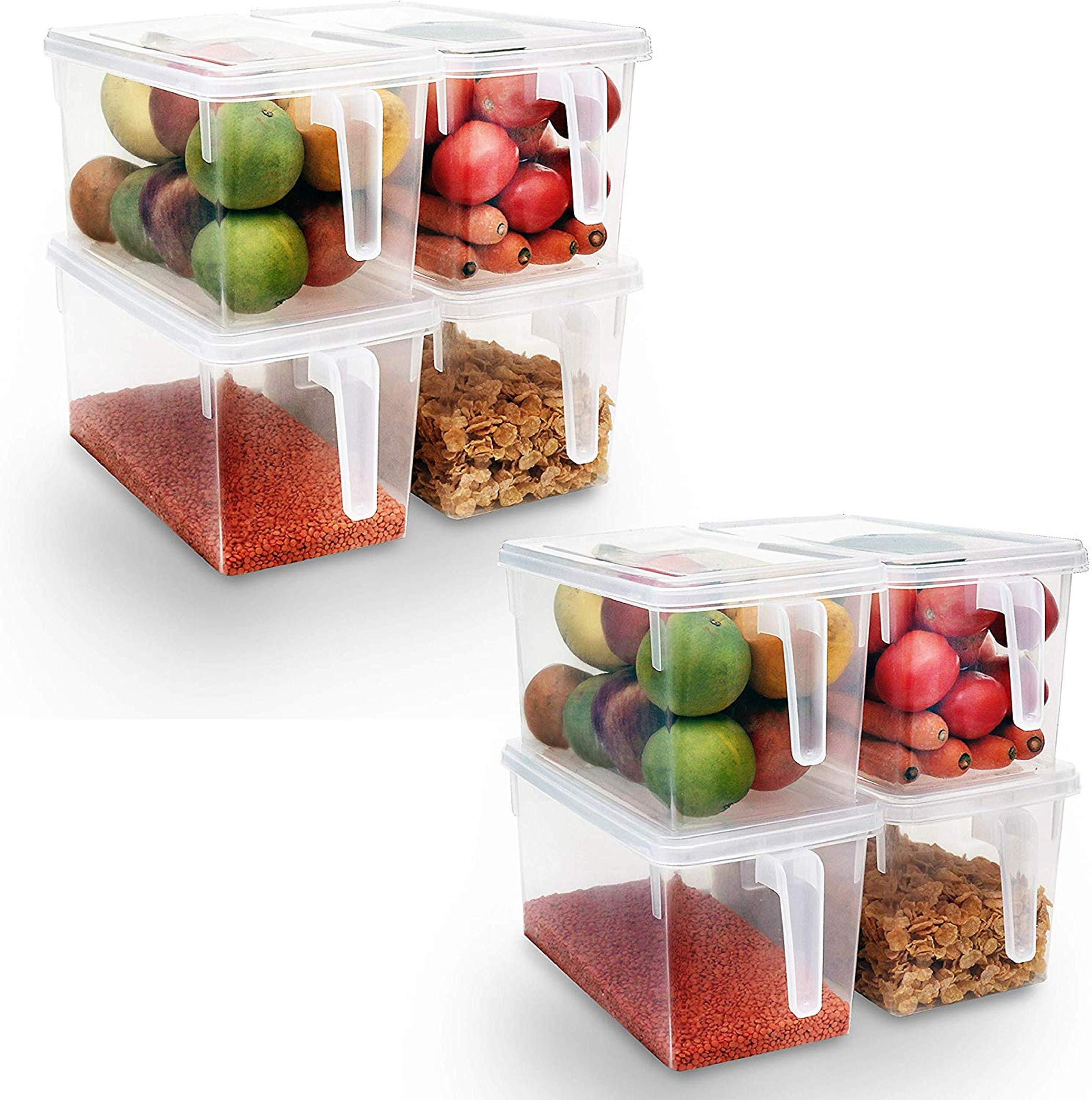 Buy Kurtzy Kitchen Fridge & Cupboard Storage Containers with Handles