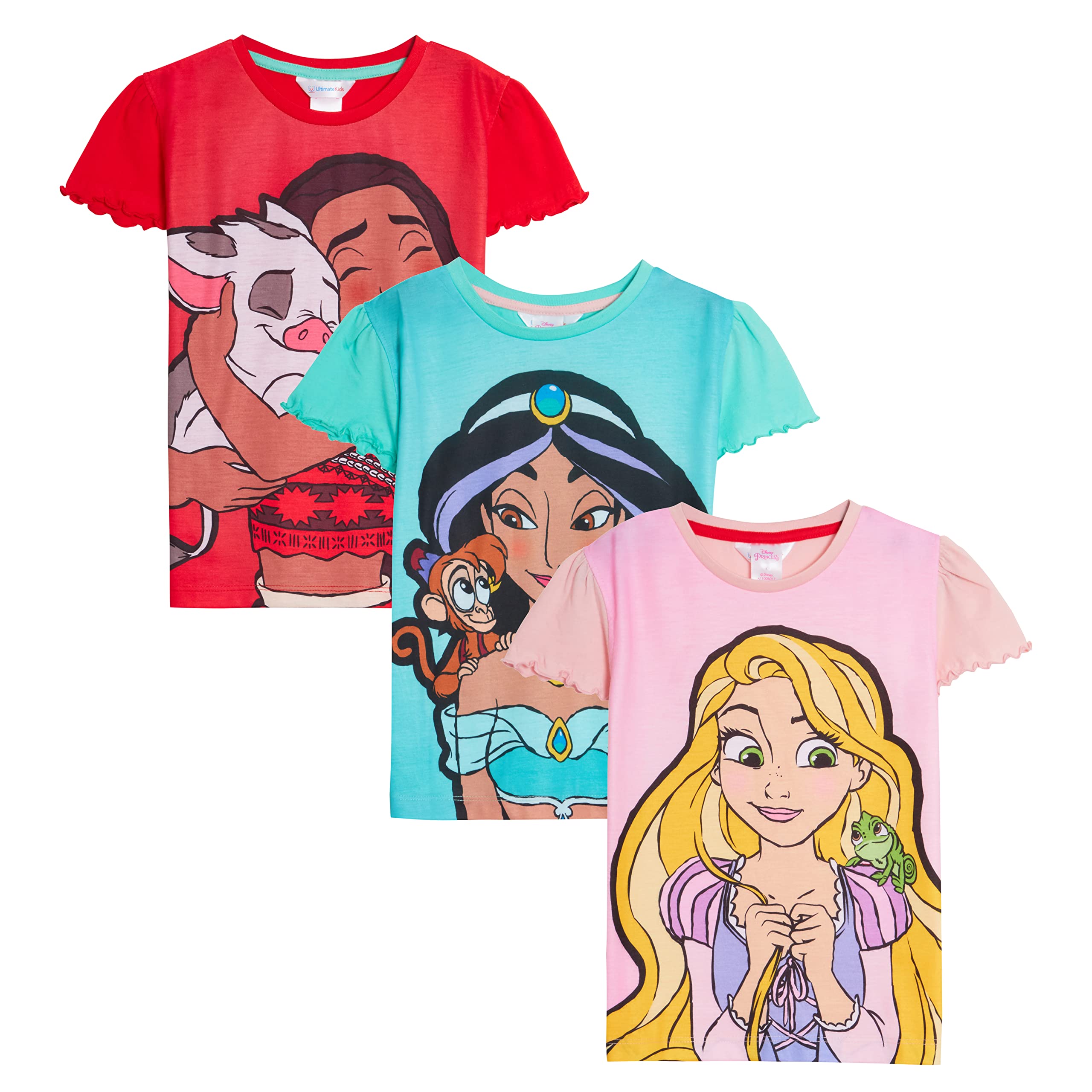 Photo 1 of Disney Girls 3 Pack Princess T-Shirts (Pack of 3) 9-10 Years Multi