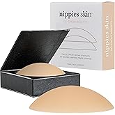 Nippies Non-Adhesive Bra Liner Nipple Covers for Women – Reusable Silicone No-Show Inserts with Travel Box