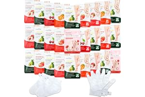 Swiffen 24 Pcs Fruits Beauty Hand Foot Mask Bulk Hydrating Hand Foot Moisturizing Gloves Shea Butter Aloe Mask for Spa Kit Beauty Skincare Gift Beauty Kits for Women