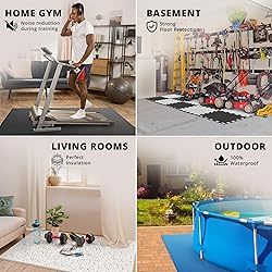 Gym Flooring Set - Interlocking EVA Soft Foam Floor