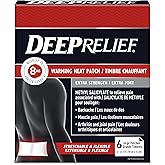 Deep Relief Extra Strength Warming Heat Pain Relief Patch, Treat Sore Muscles and Joints, 6 count