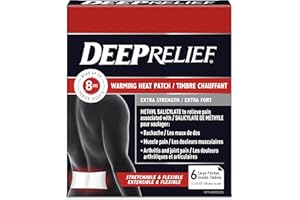 Deep Relief Extra Strength Warming Heat Pain Relief Patch, Treat Sore Muscles and Joints, 6 count