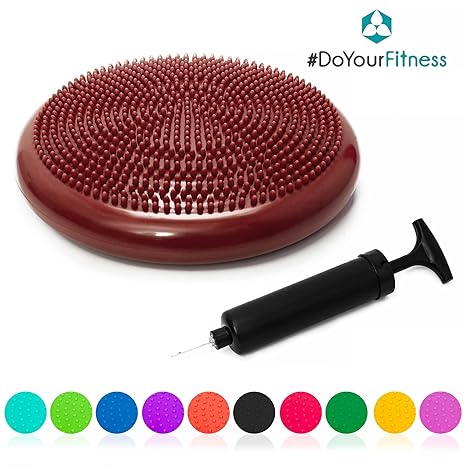 #DoYourFitness® Ballsitzkissen inkl. Pumpe | ca. 33cm Durchmesser mit Noppenoberfläche - ideal für Sport/Fitness | Sitzkissen