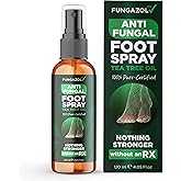 Terramed Just Think Comfort Foot Spray with Tea Tree Oil | Antifungal Treatment for Jock Itch, Nail Fungus & Ringworm | Fast Absorbing & Deep Penetrating Relief | Soothes Itching & Burning | 120ml