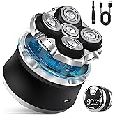 Toncoke 5D Head Shaver for Bald Men, IPX7 Waterproof Electric Shaver with LED Display, 2-Speed Cordless Rotary Razor for Face Nose Beard, Wet/Dry USB-C Charging Gift for Men