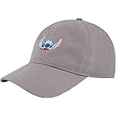 Disney Stitch Dad Hat, Adjustable Cotton Baseball Cap with Curved Brim, Grey, One Size