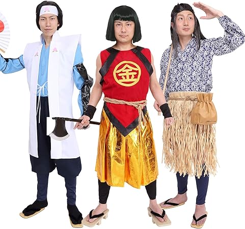 Amazon Party City 和風コスチューム コスプレ 三太郎セット メンズ 3人セット コスプレ 仮装 通販