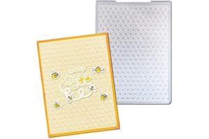 Arbuya Honeycomb Plastic Embossing Folders for Card Making Textured Embossing Folder for Scrapbooking Pages Paper Crafting Clay Decoration