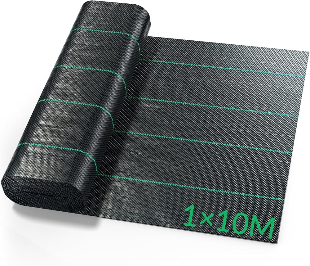Velway Weed Control Membrane Heavy Duty 1x10M Ground Cover Fabric for Gardens