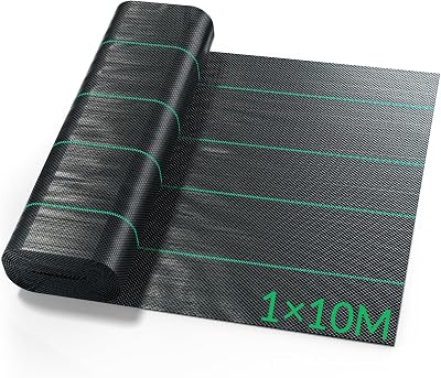 Velway Weed Control Membrane Heavy Duty 1x10M Ground Cover Fabric for Gardens