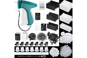 Chumia 3576 Pcs Tagging Guns for Clothes Labels Attacher Stitch Guns for Clothing with 3000 Barbs, 5 Needles and 100 Price Tags, Sewing Kit for Retail Stores, Garage Yard Sales(Black, White)