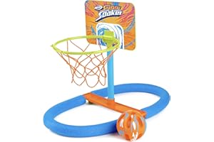 WOWWEE Nerf Super Soaker Dunk It Pool Basketball – in-Pool and Pool-Side Hoop with Unsinkable Ball – Summer Pool Toys