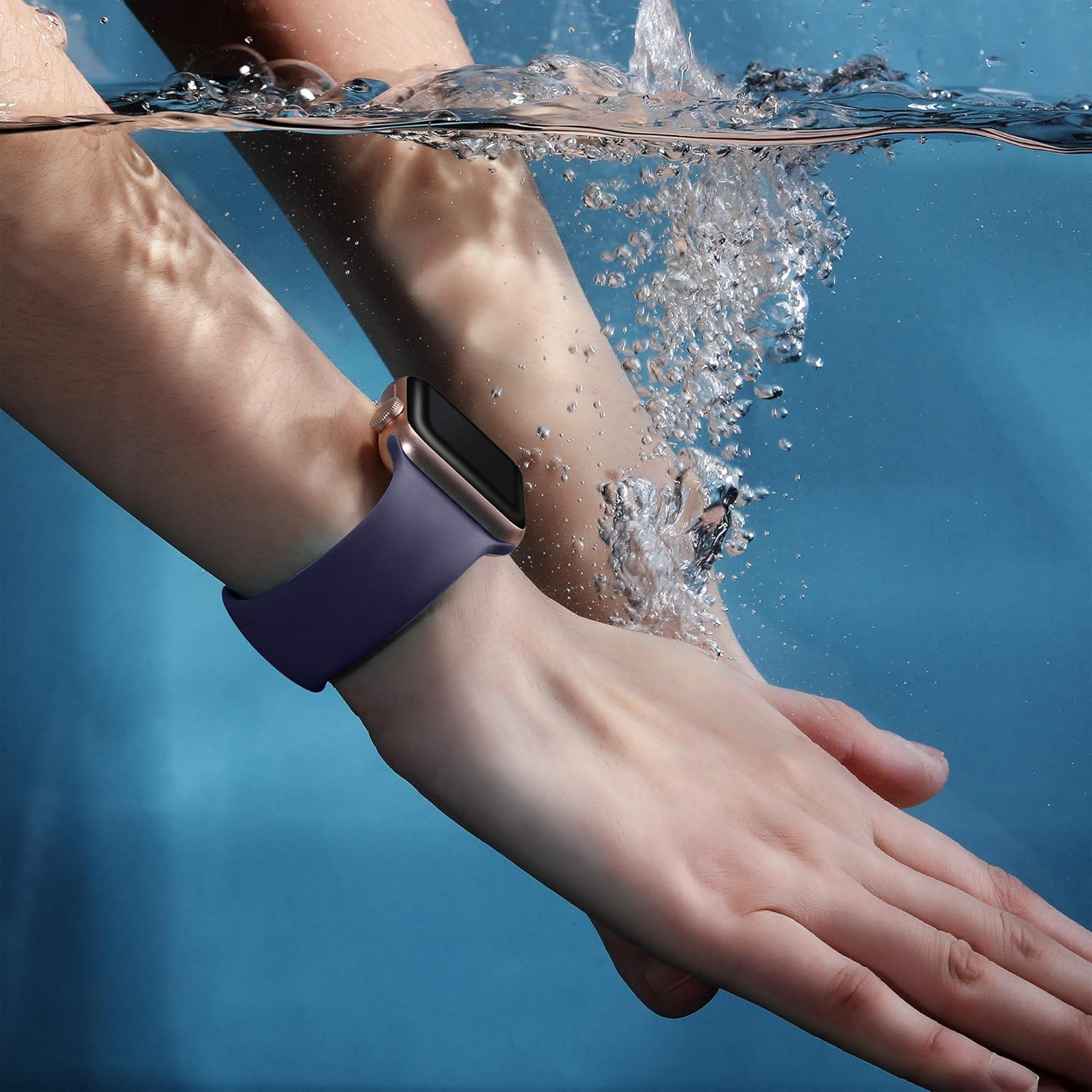 Epova Silicone Strap Compatible with Apple Watch Strap 44mm 42mm 45mm 46mm 49mm - Image 4