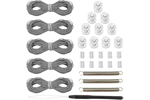 Antfly RV Pleated Shade Repair Kit, Pleaded Shade Repair Kit, Window Shade Restringing Kit for RV Day/Night Shades (Grey)