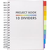Pukka Pad B5 Subject Notebook with 10 Repositionable Dividers for Organization &ndash; 400 Perforated Pages of 80GSM Paper &ndash; 200 Sheet Notebook for School, Office, and Home &ndash; White, 7.48 x 9.84in