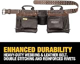 DEWALT Pro 11 Pocket Leather Tool Belt Set Heavy Duty Pouch view 3