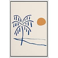 SIGNWIN Framed Canvas Wall Art Boho Decor Illustration Canvas Prints Home Artwork Decoration for Living Room,Bedroom - 16x24 inches