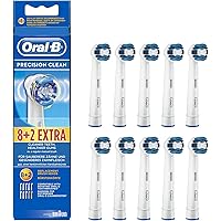 Genuine Original Oral-B Braun Precision Clean Replacement Rechargeable Toothbrush Heads (10 Count)