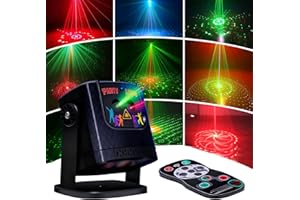 Couvkadl DJ Disco Light, Portable Stage Laser Party Lights, Sound Activated Led Flash Strobe Projector with Remote Control fo