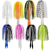 Riverruns Silicone Jig Skirts, Bass Lure Replacement for Fishing Jigs | 12PCS Fishing Lure Skirts for Spinnerbaits &amp; Bass Lures,Craw Jig Trailers Football/Casting Jigs Adds Movement and Attraction