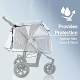 Zamboo Rain Cover for Dog Pram Medium Large Fits 106x59x107 cm Rear Zip view 2
