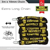 Burg Wachter GKM 10/300 10mm Gold Security Chain 3M Black Case Hardened Steel view 4