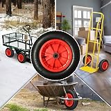 BARGAINS-GALORE 10-14 inch Pneumatic Sack Truck Wheels Red Yellow Black Tyres view 2