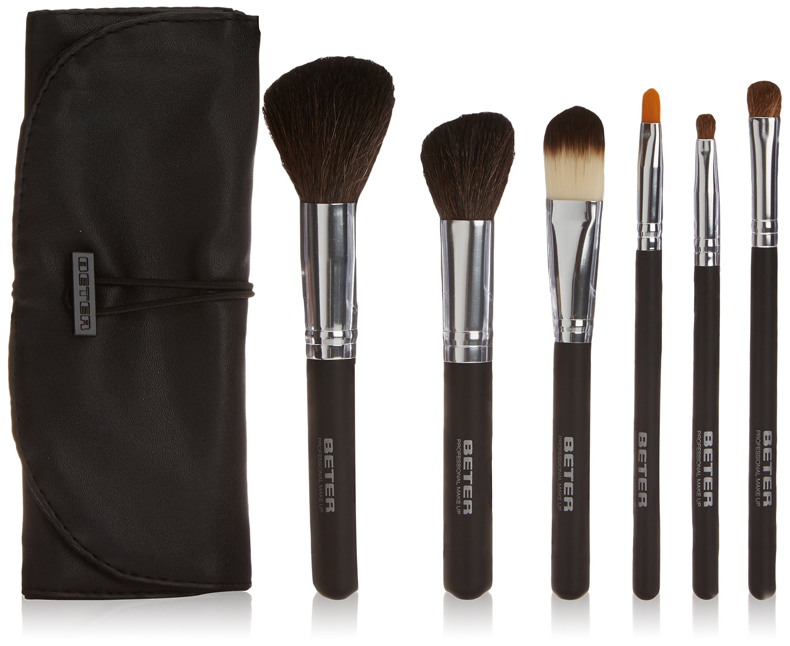 Beter Professional Make up kit, 6 brushes, black